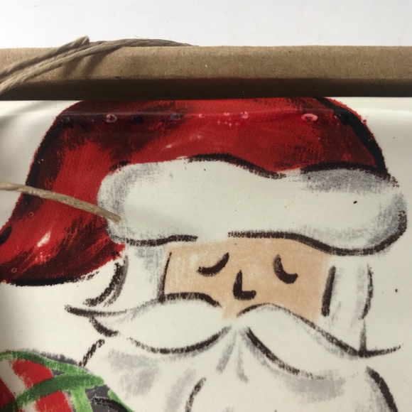 MUD PIE Ring In The Season Santa Ceramic Sentiment Platter - Picture 7 of 12